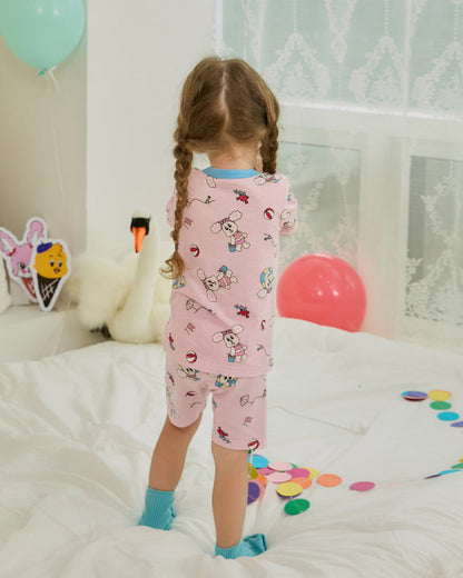 [26S] Cotton Modal All-Over Short Sleeve Slim Fit Loungewear