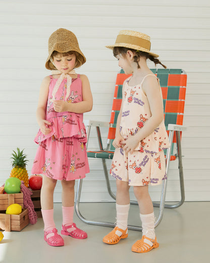 [26S] Woven Strap Top Set