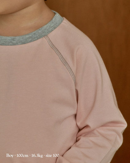 [26F] Cotton Modal Raglan Color-Block Loungewear