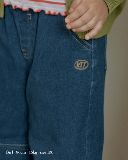 [26F] Curved Silhouette Denim Pants