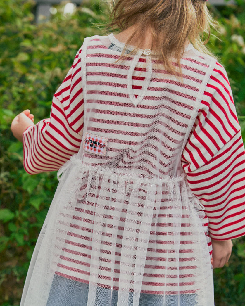 Tulle Layered Ruffle Dress