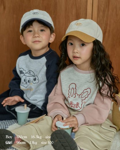 [26F] Terry Color-Block Raglan Sweatshirt
