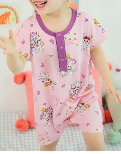 [26S] Cotton Modal All-Over Loose Fit Short Sleeve Suit