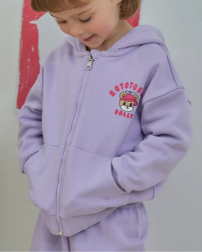 French Terry Point Hoodie Set