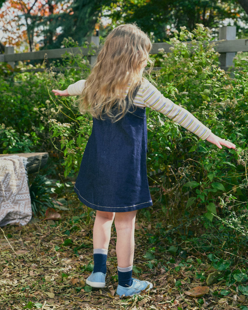 Denim Pocket Overall Dress