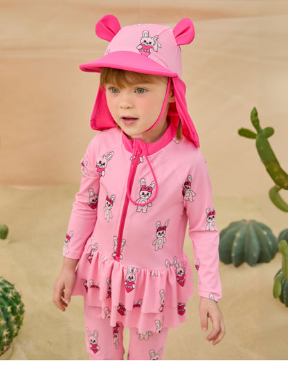 [26S] All-Over Skirt Rashguard Hat Set