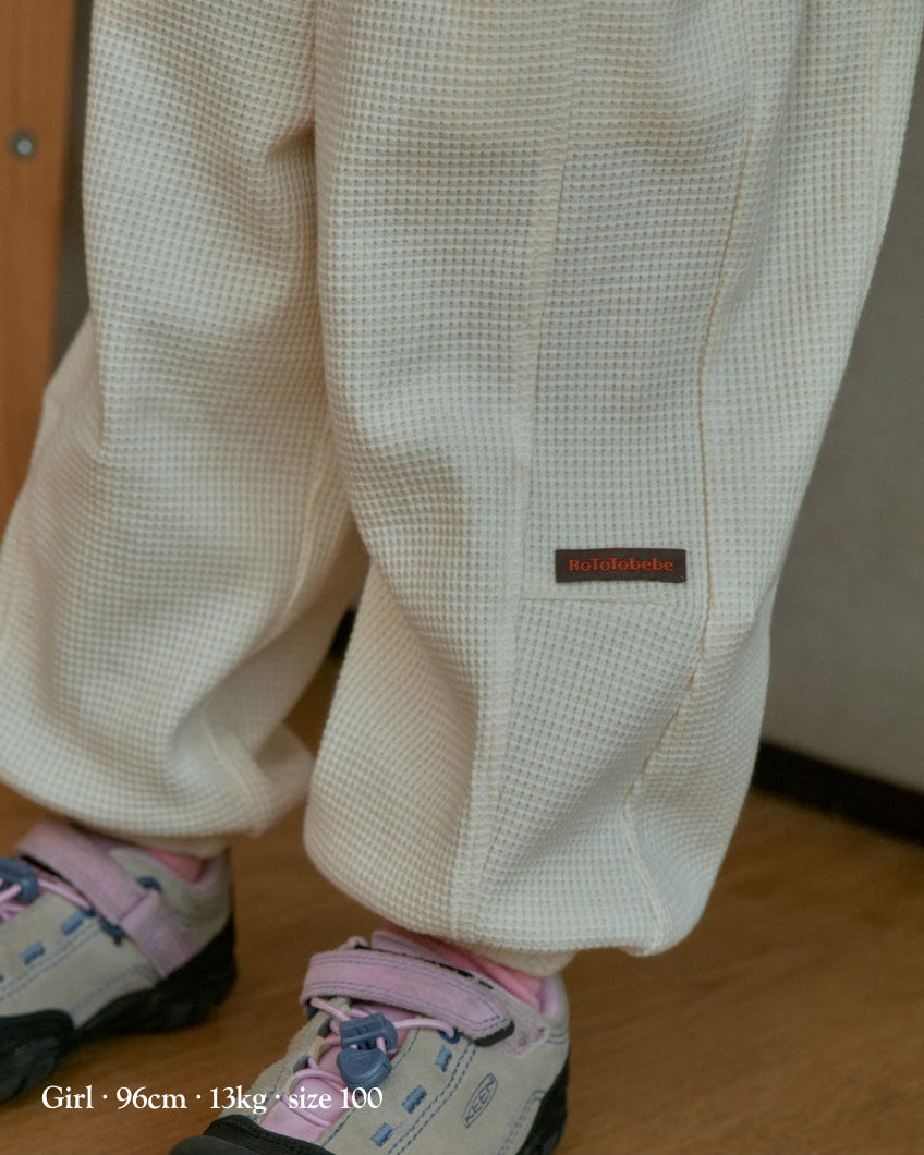 [26F] Waffle Panel Jogger Pants