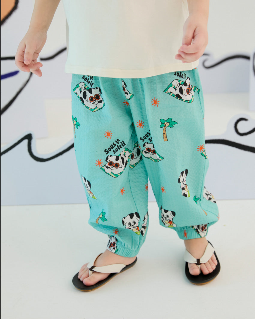 [26S] All-Over Seersucker Relaxed Pants