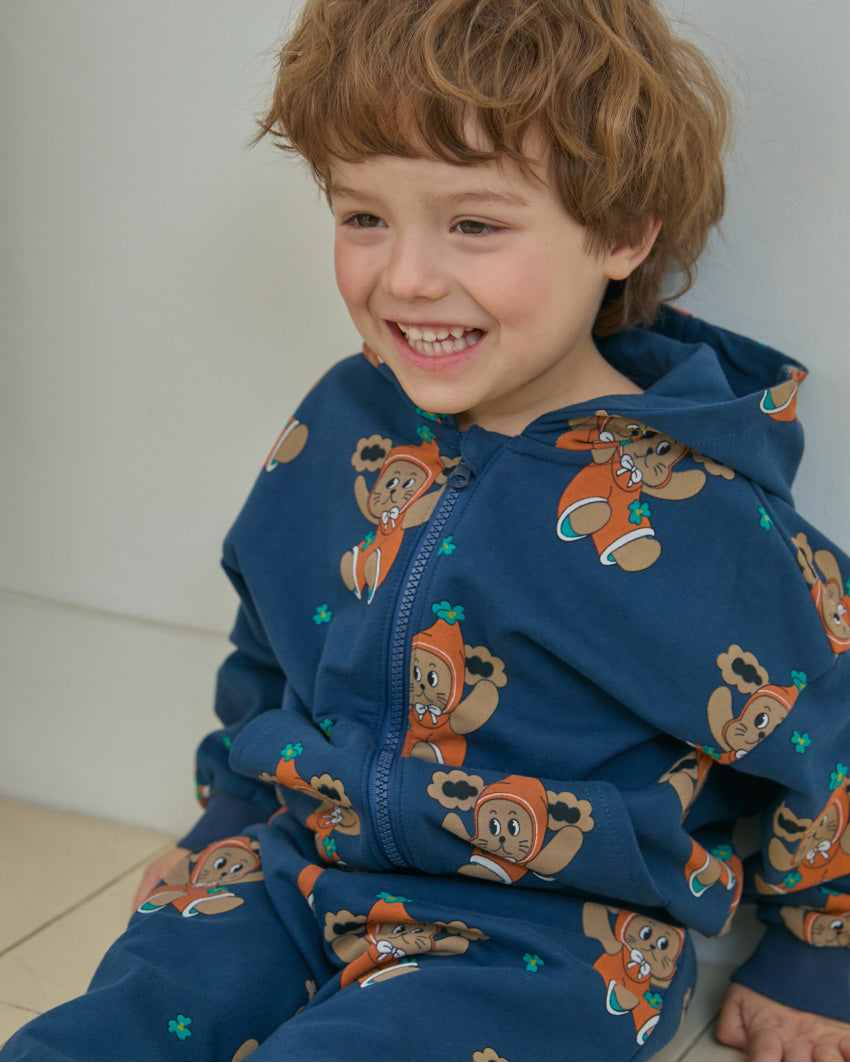 Mini French Terry All-Over Hoodie Set