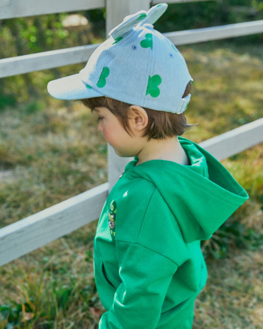 Denim All-Over Earflap Ball Cap