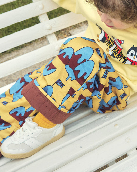 Woven Digital Print Padded Pants