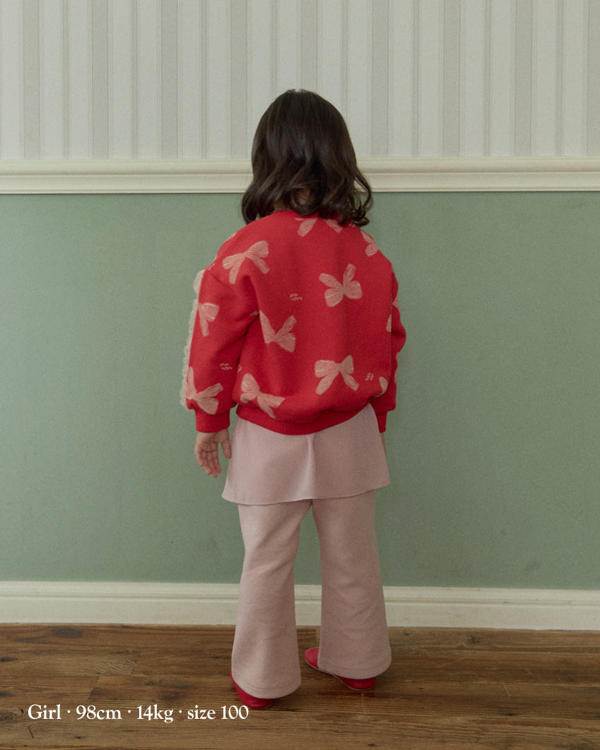 [26F] Ribbon Frill Sweatshirt