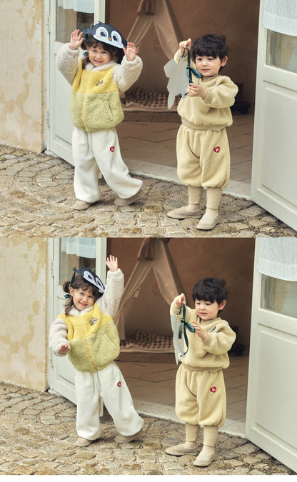 Boa Fleece Knit Ribbed Set