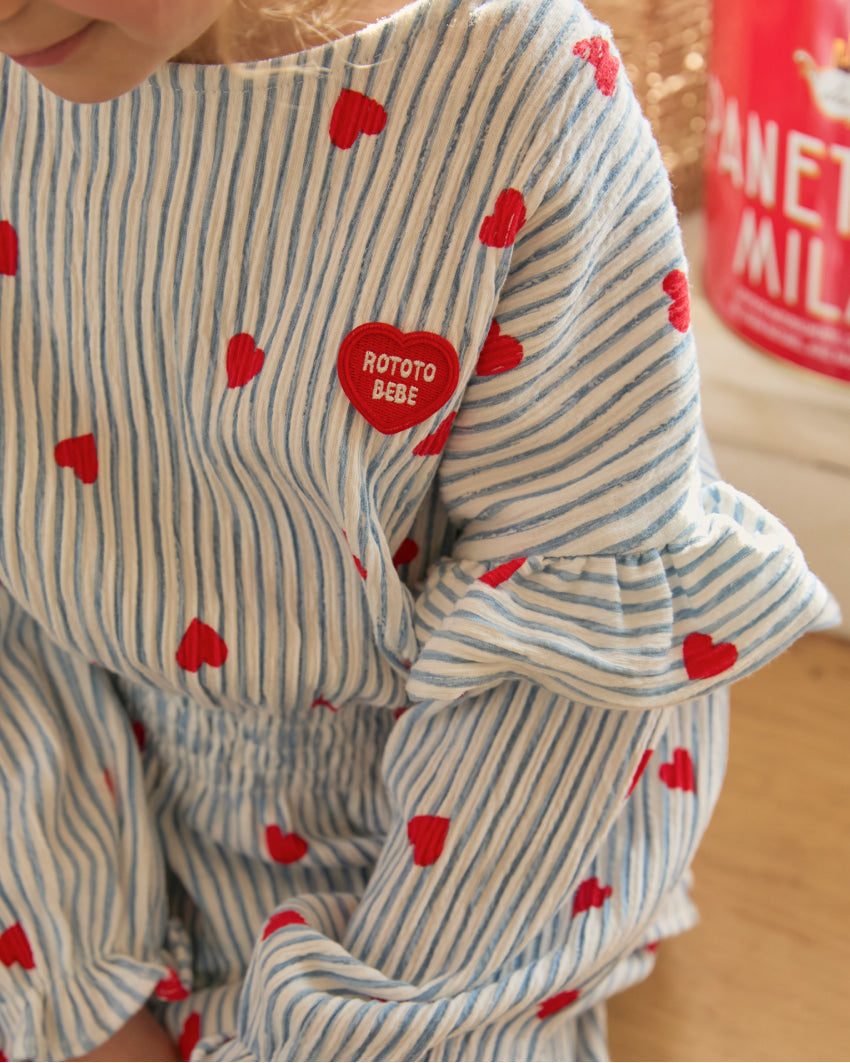 Crepe Heart Ruffle Set