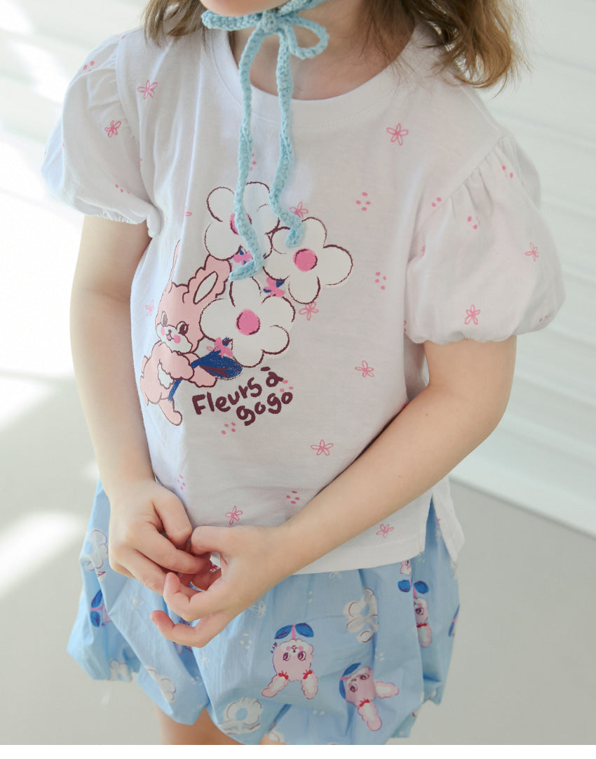 [26S] Single Jersey Puff Sleeve T-Shirt
