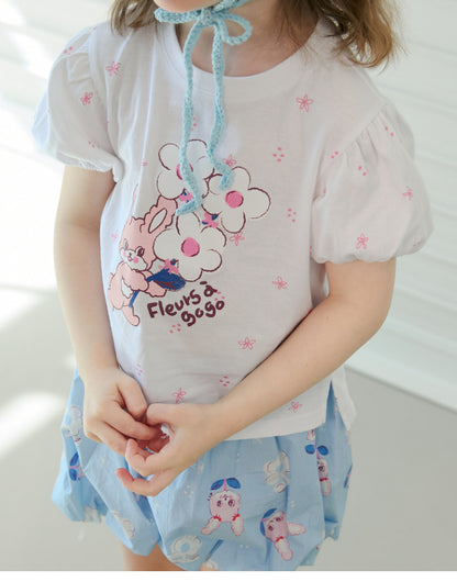 [26S] Single Jersey Puff Sleeve T-Shirt
