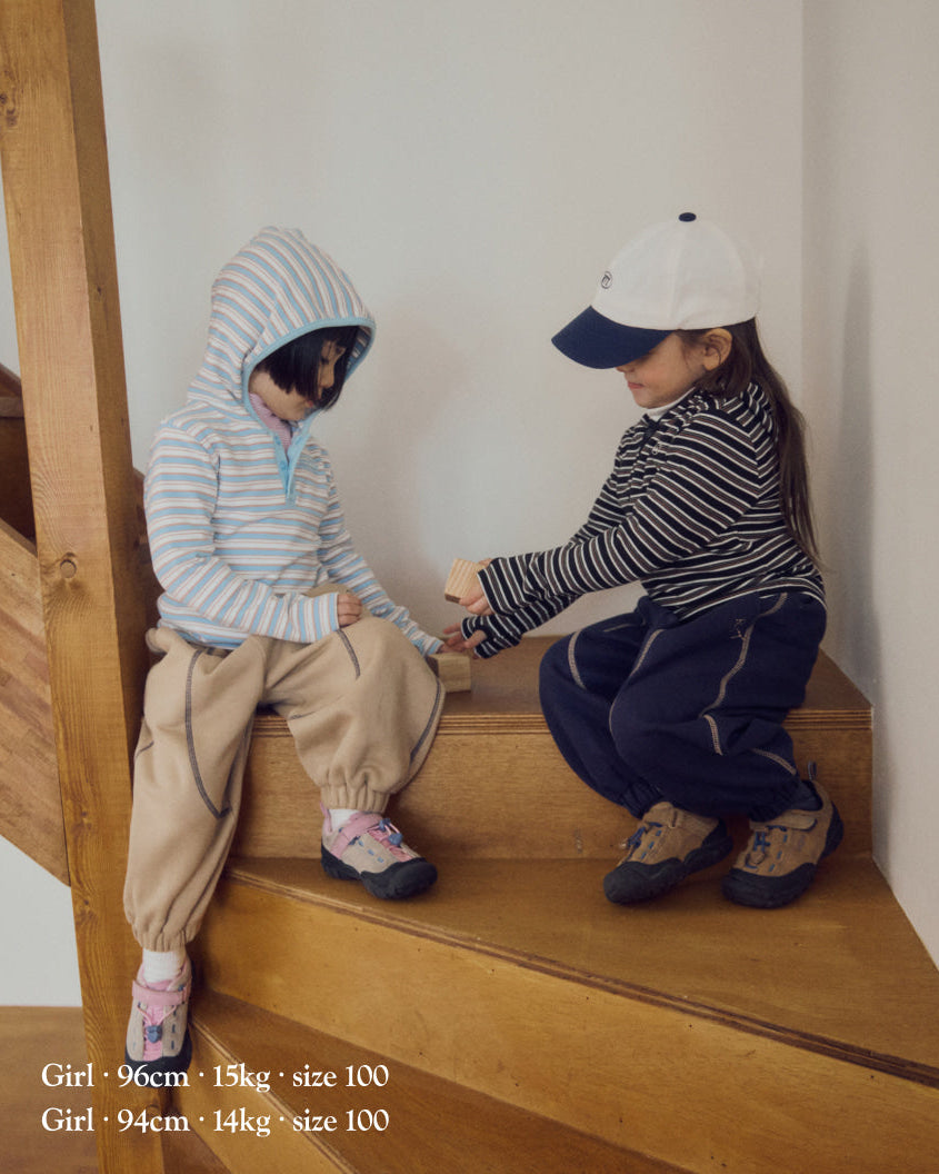 [26W] Atelier Brushed Stripe Hooded T-shirt