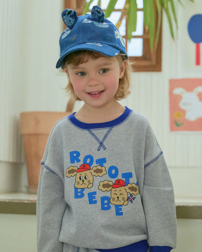 Denim All-Over Earflap Ball Cap