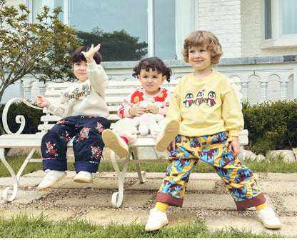 Woven Digital Print Padded Pants