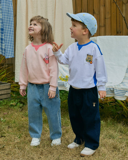 Mini French Terry Color-Block Sweatshirt
