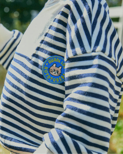 French Terry Half-Zip Stripe Set