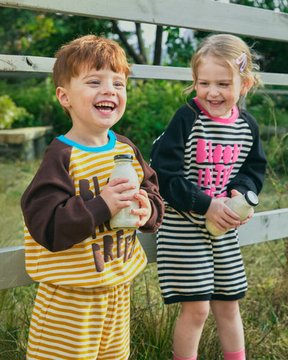 Mini French Terry Stripe Shorts Set