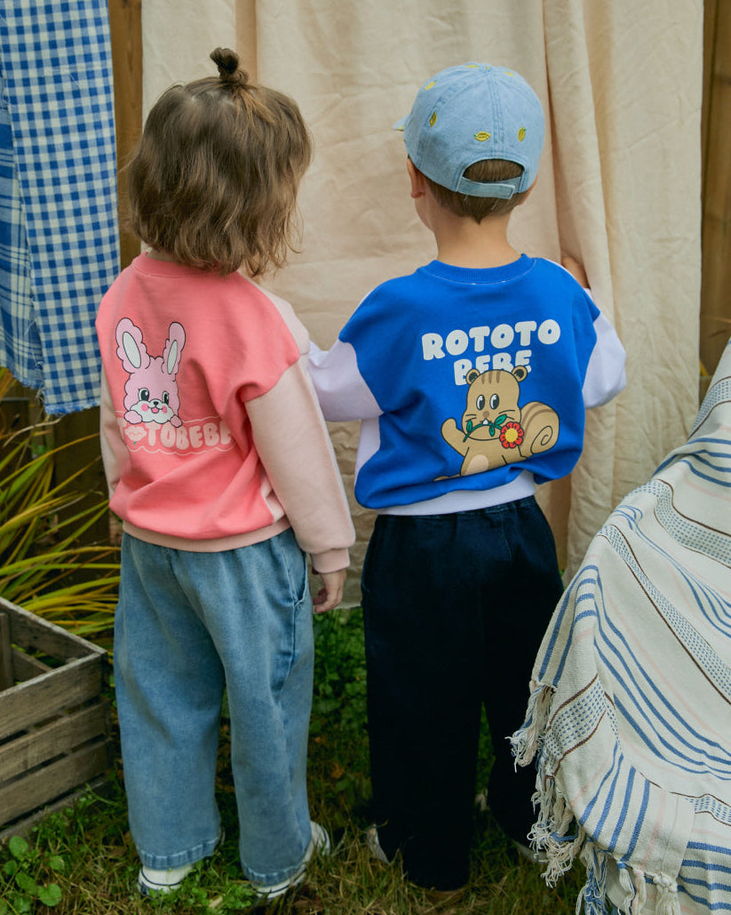 Mini French Terry Color-Block Sweatshirt