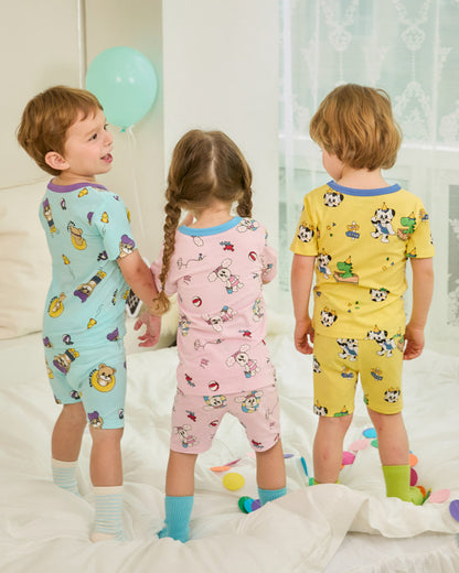 [26S] Cotton Modal All-Over Short Sleeve Slim Fit Loungewear