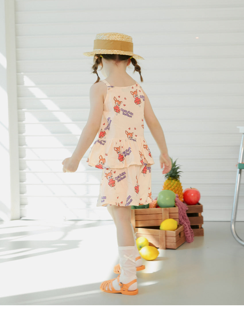 [26S] Woven Strap Top Set