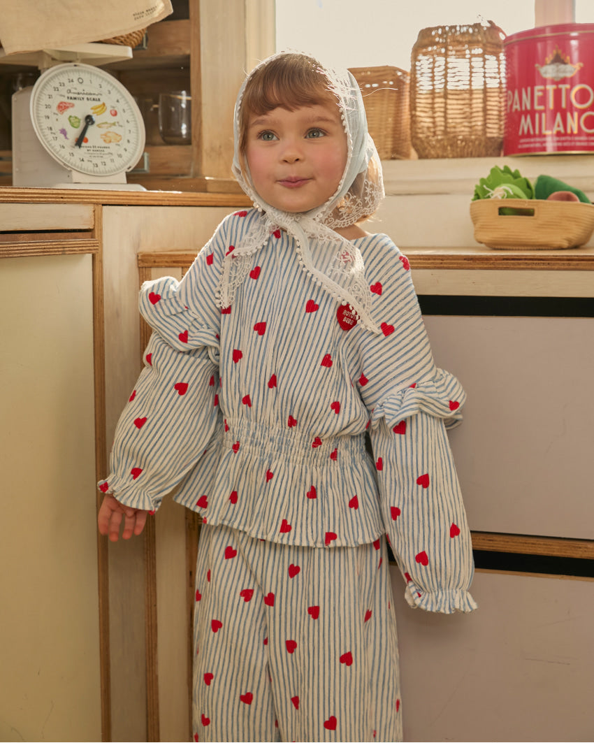 Crepe Heart Ruffle Set