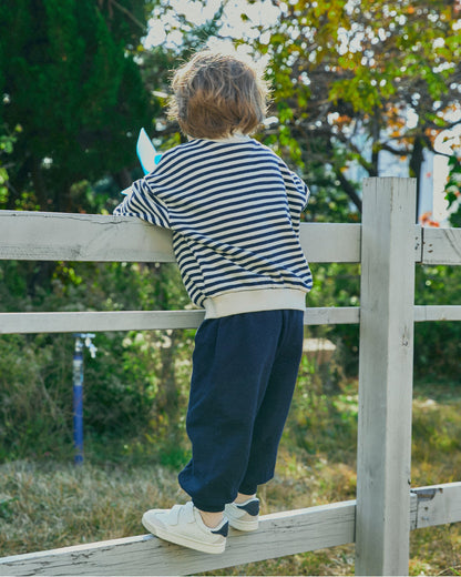 French Terry Half-Zip Stripe Set