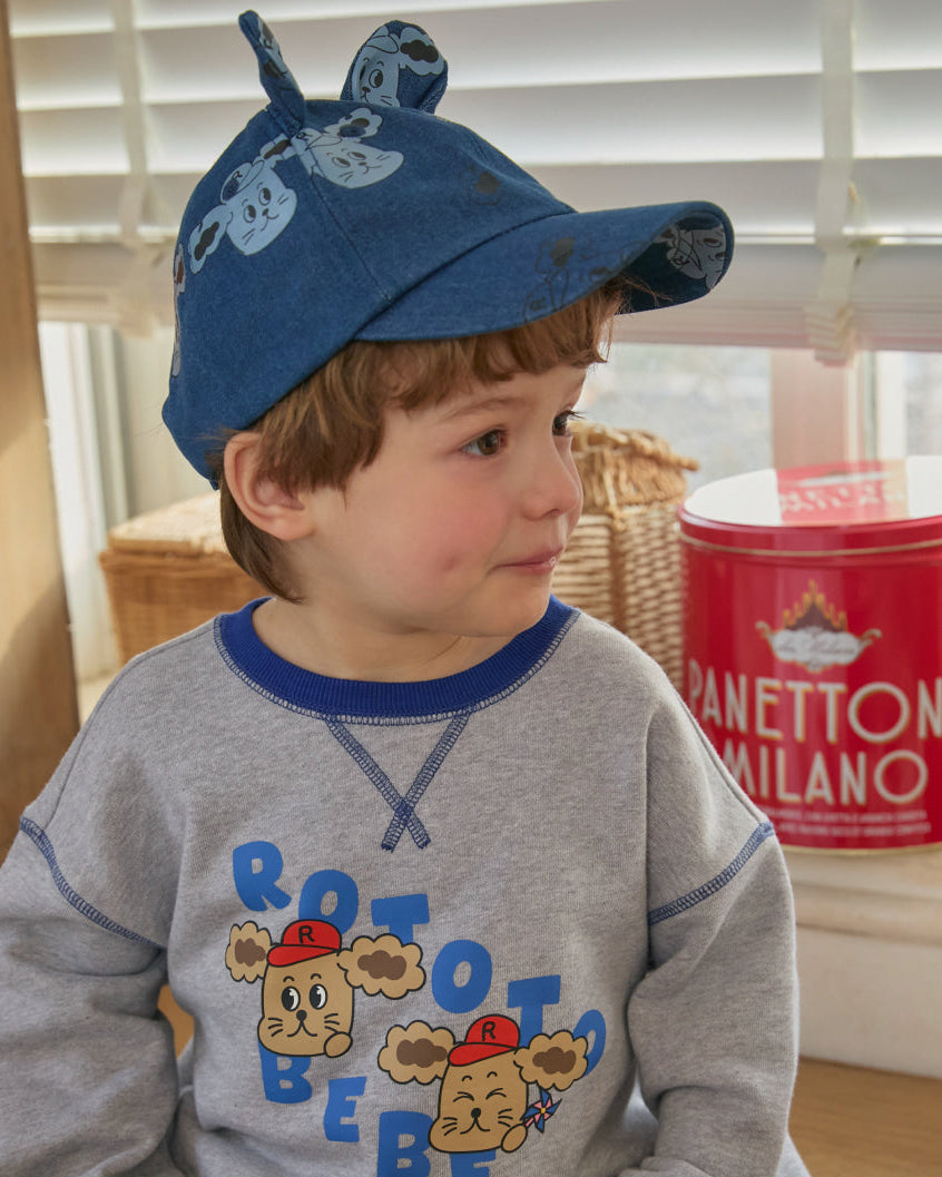 Denim All-Over Earflap Ball Cap