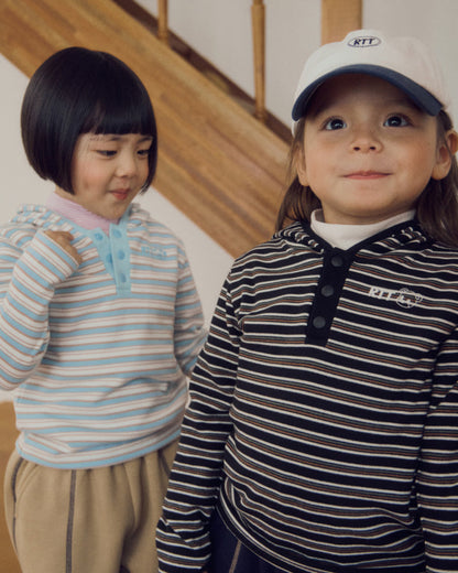 [26W] Atelier Brushed Stripe Hooded T-shirt