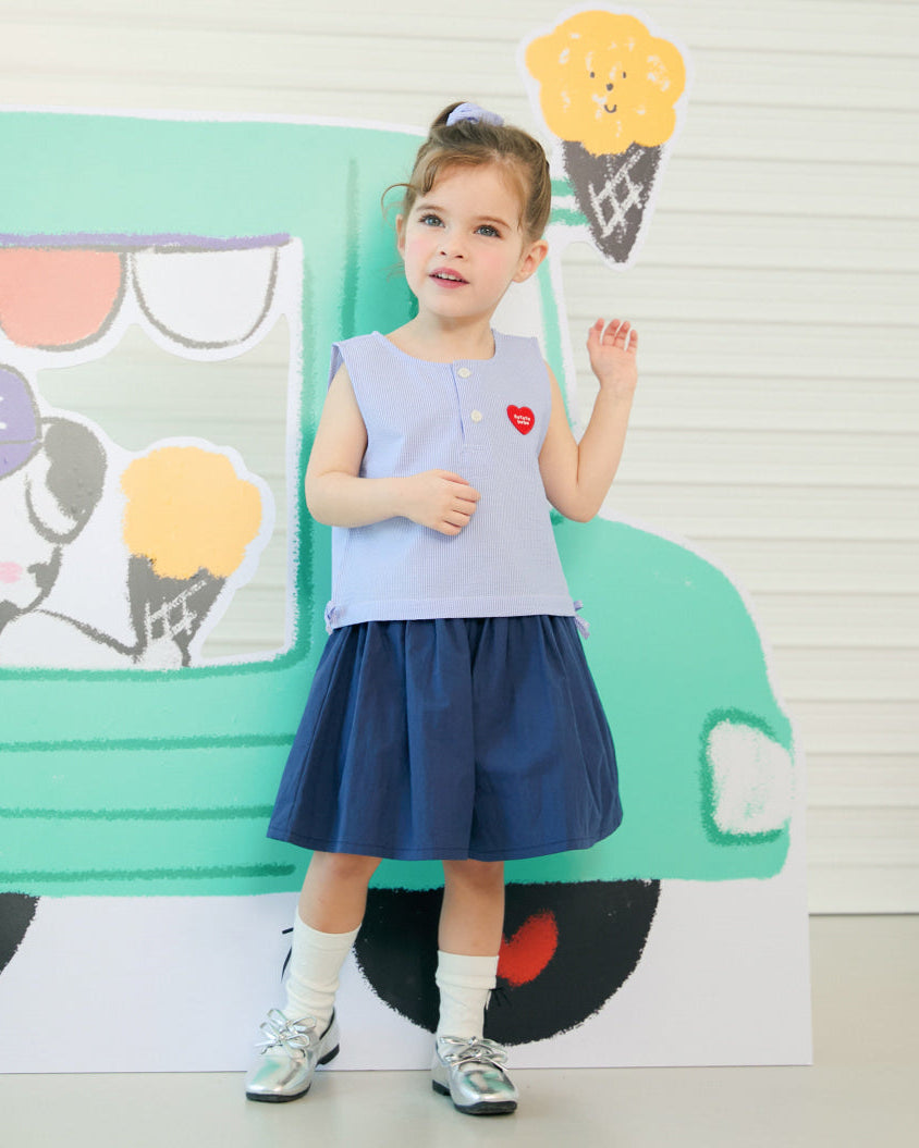 [26S] Woven Sleeveless Blouse Set