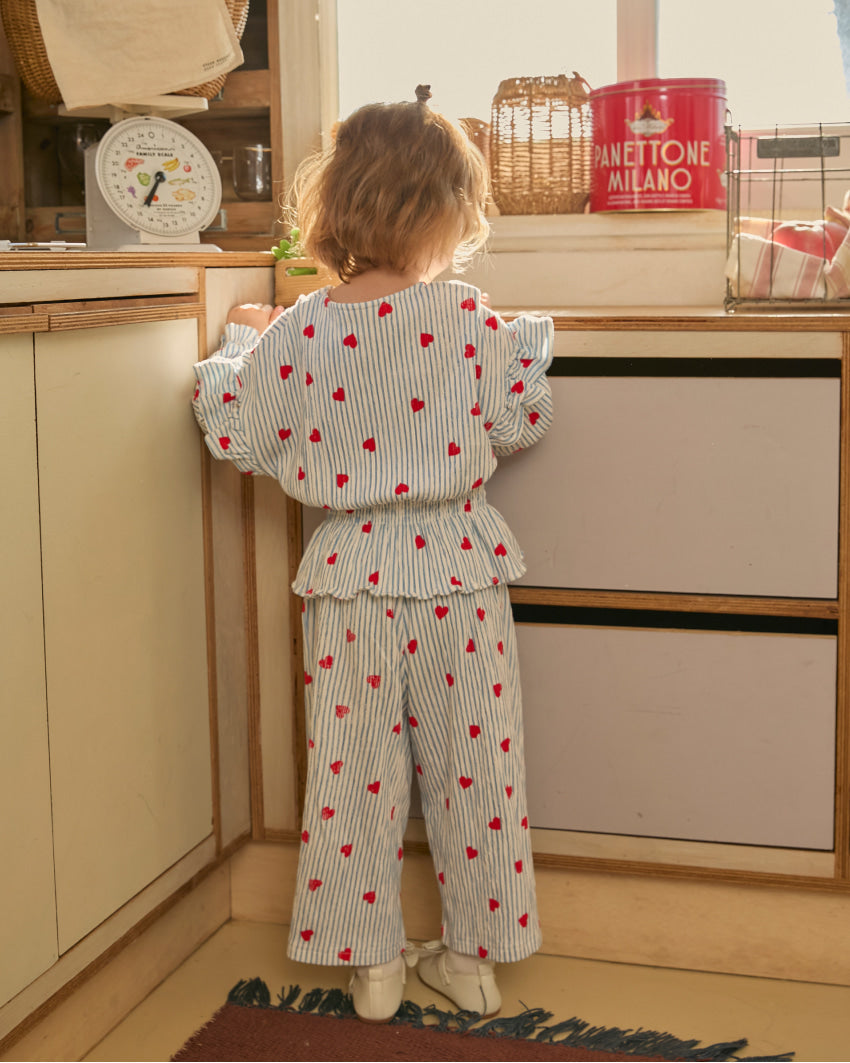 Crepe Heart Ruffle Set