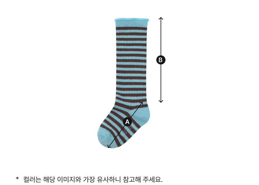 [26F] Ribbed Point Socks