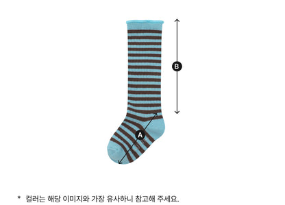 [26F] Ribbed Point Socks