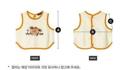 [26F] Fleece Color-Block Round Vest