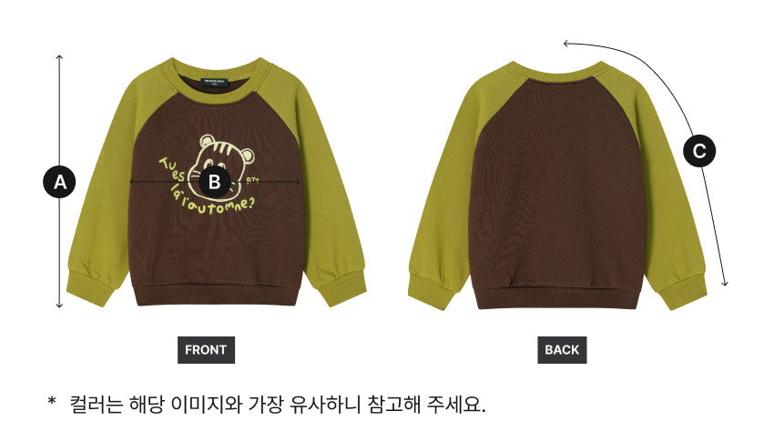 [26F] Terry Color-Block Raglan Sweatshirt