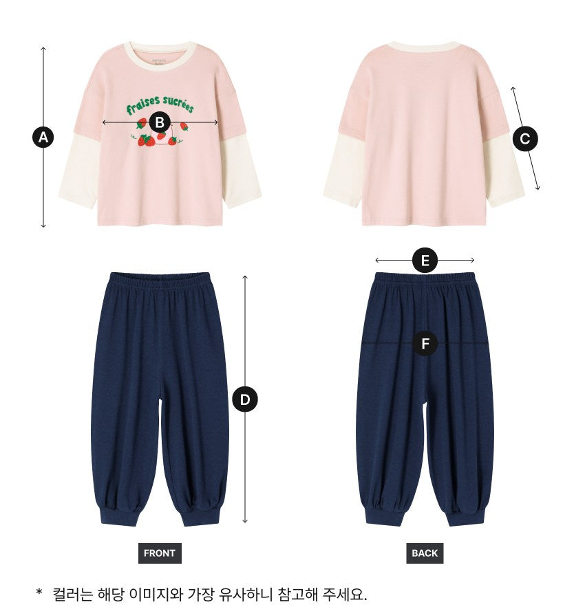 [26F] Cotton Modal Color-Block Layered Loungewear