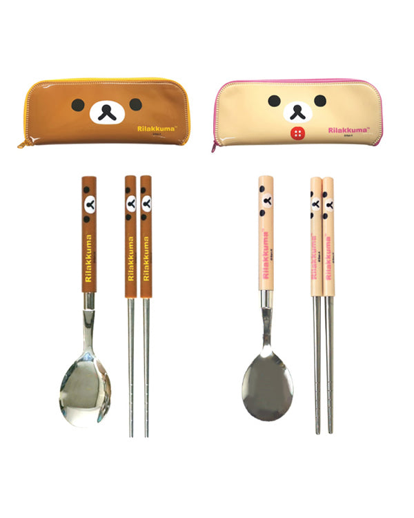 Rilakkuma Slim Spoon/Chopsticks/Case Set